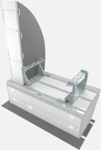 Hillaero TRANSMEDIC FAA certified mountable bracket for Air Ambulance Airmed Helicopter or Fixed Wing Aircraft ISO1